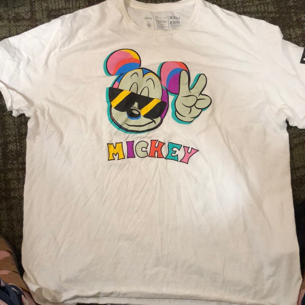 White Mickey Graphic T-Shirt
